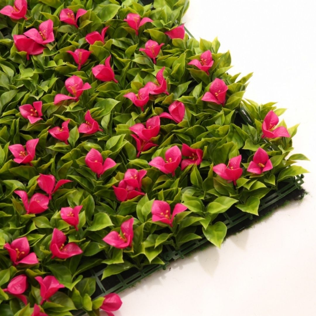 Begonvil Dikey Bahçe | Yapay Dikey Bahçe | Begonvil Duvar Paneli | Dekoratif Bitki Paneli | Begonvil Çit