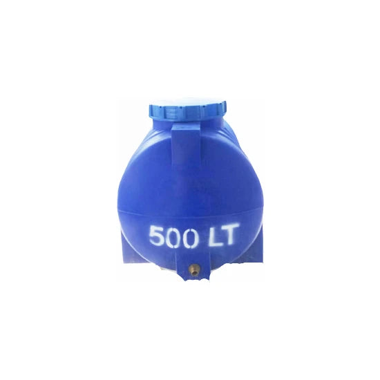 POLİETİLEN YATAY SU DEPOSU MAVİ 500 LT