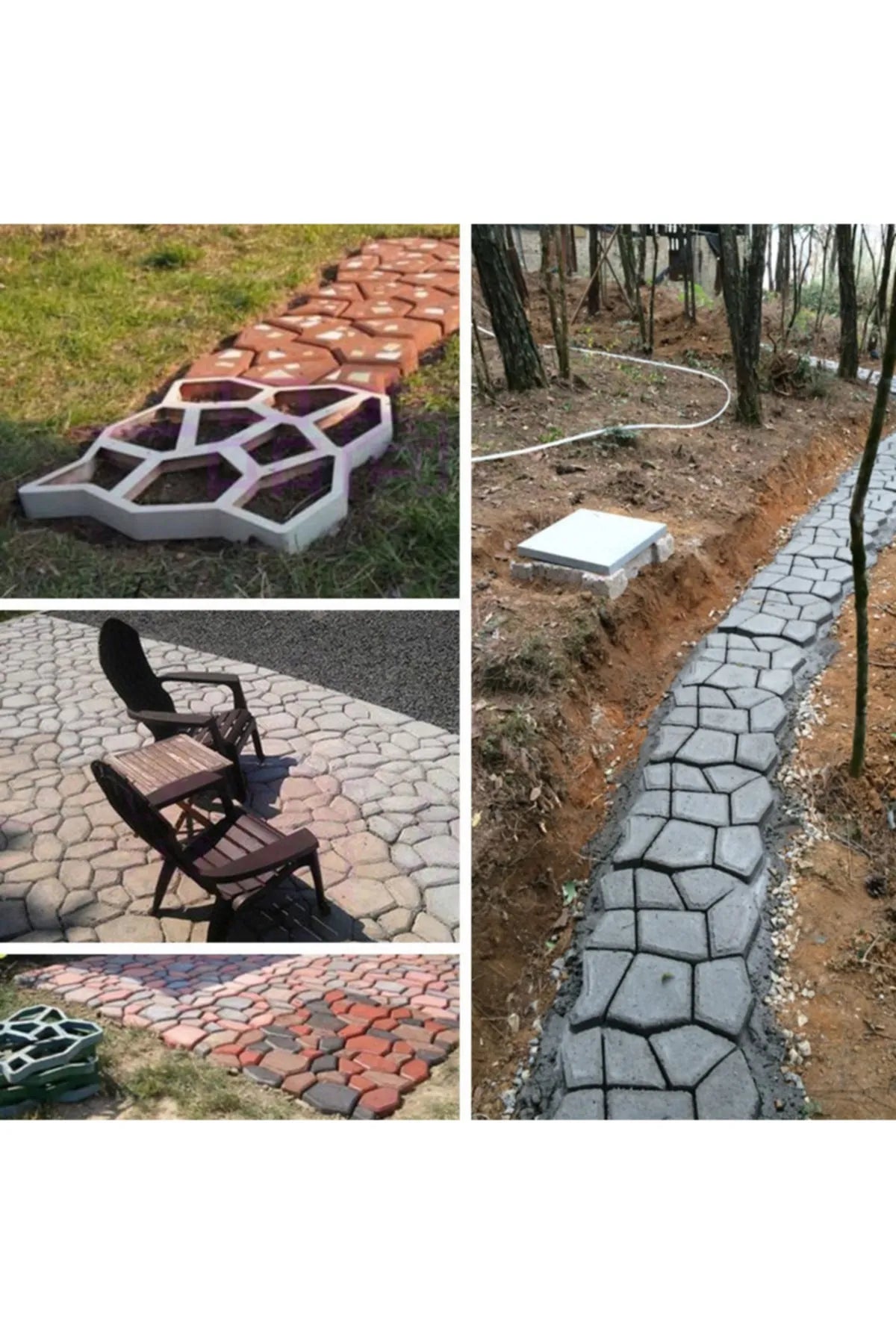 Kaplama Kalıbı Zemin Bahçe Taş Kalıbı Yürüyüş Yolu Kaldırım
