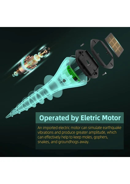 Tokyo Maximus Vidalı Güneş Enerjili Bahçe Tipi Fare Yılan Köstebek Haşerat Kovucu Titreşimli 1150M2