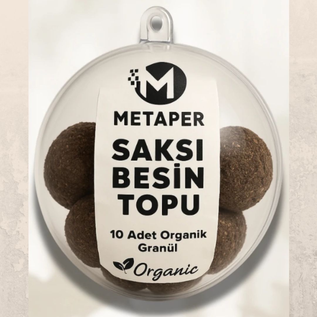 Saksı Besin Topu (10’lu) | Organik Çiçeklendirici & Yavaş Salınımlı Bitki Gübresi | Bitkiler İçin Saksı Besin Topu