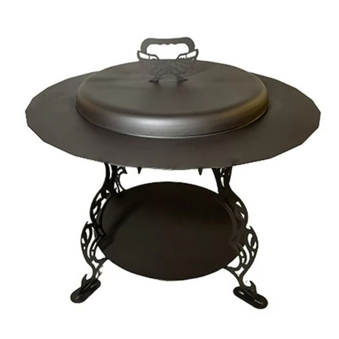 Odunluklu Ateş Çukuru | Bahçe Şöminesi, Bahçe Masası ve Izgara Opsiyonlu Çok Amaçlı Tasarım