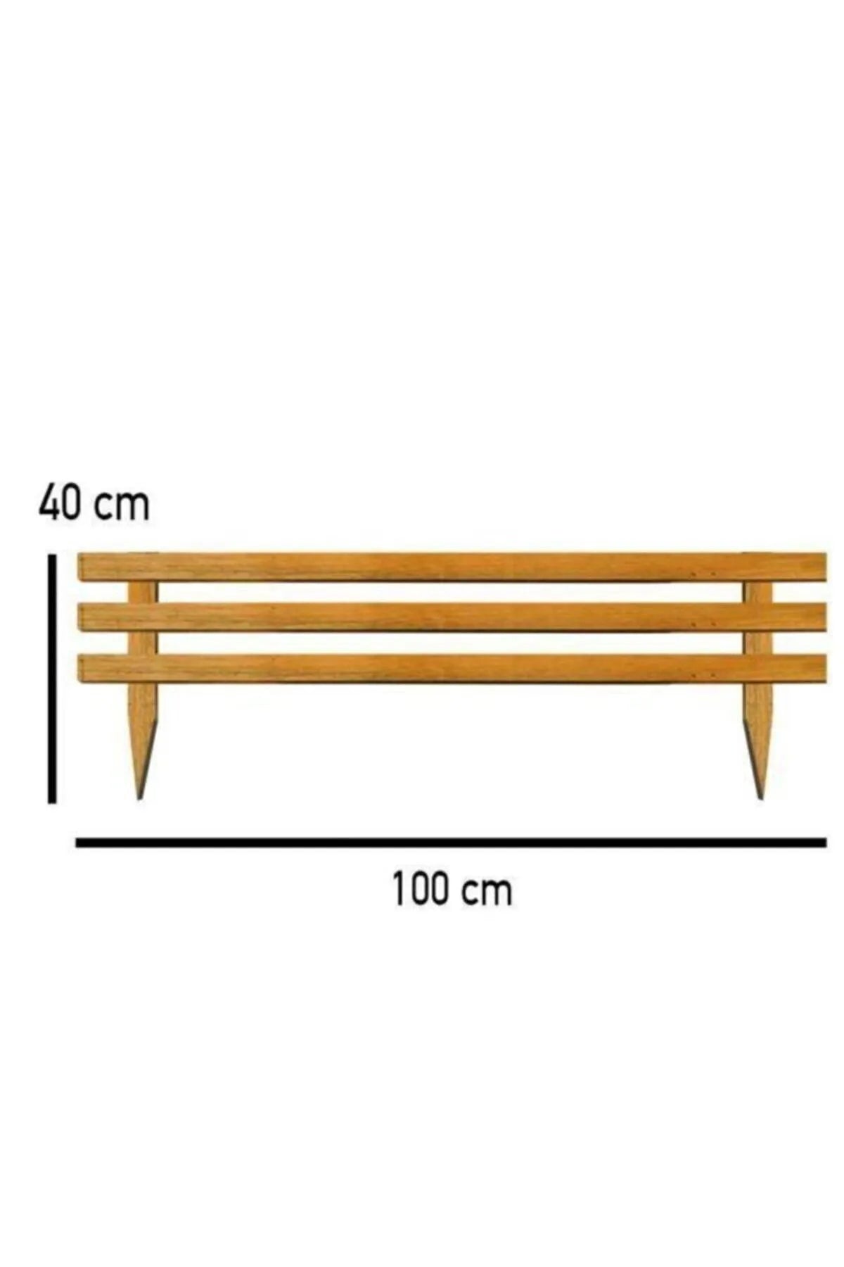 Ahşap Bahçe Çiti Sınır Çit 100 Cm X 40 Cm