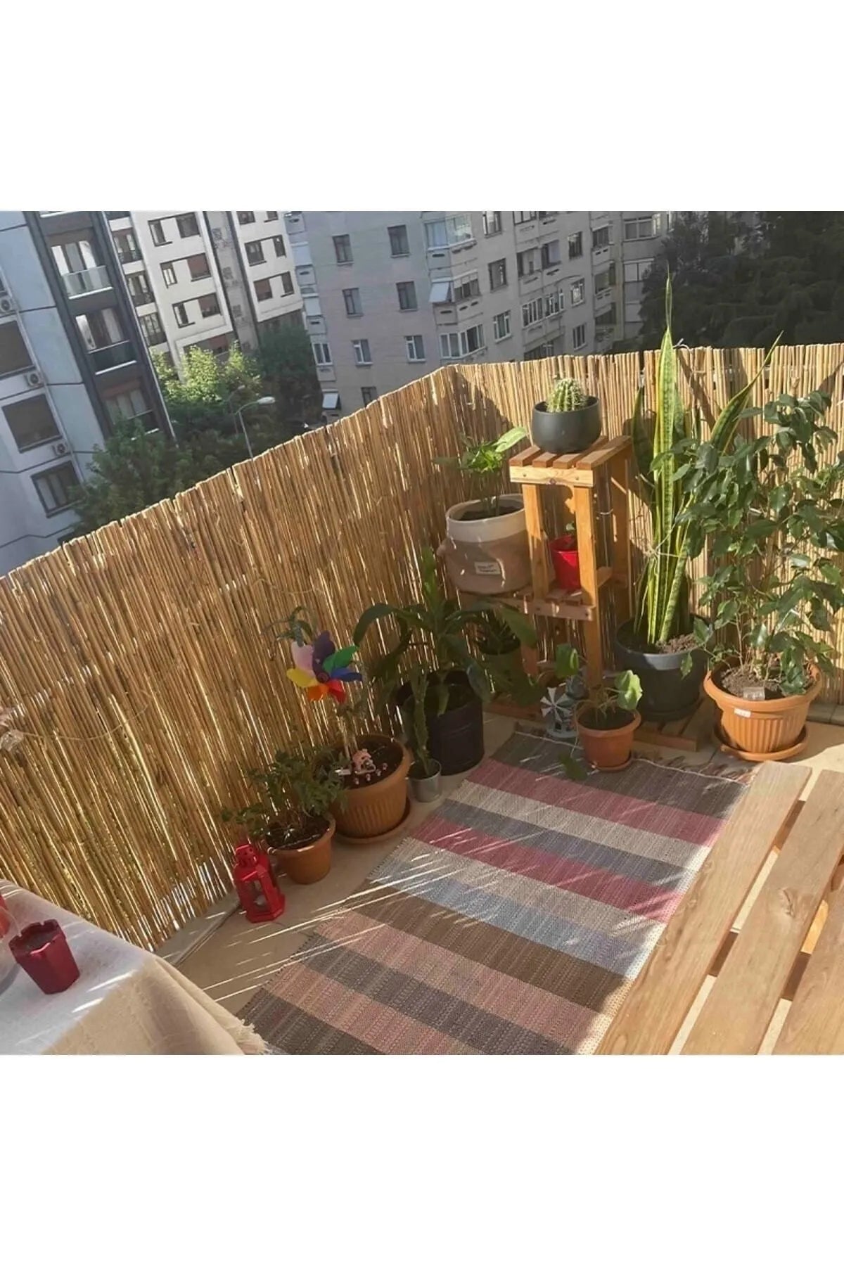 40 Cm X 3 Metre Kamış Hasır Balkon Çiti Dekarasyon